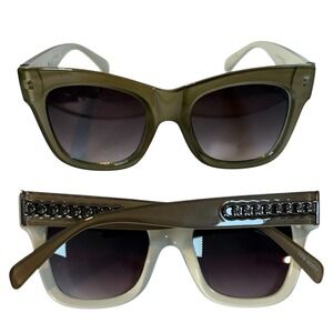 Steve Madden Women's Sunglasses Taupe Chain Accent Shades SR0422